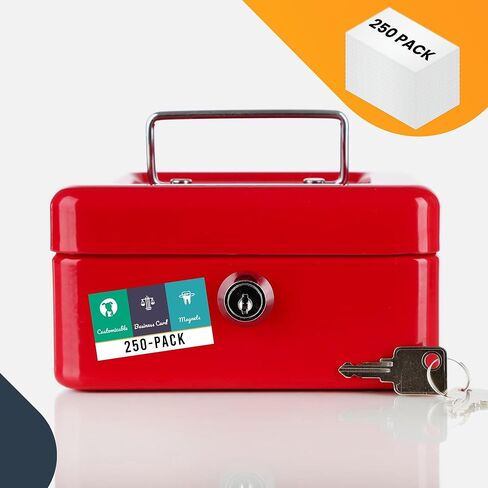 حزمة مغناطيس لبطاقات العمل قابلة للتخصيص من Magnet Me Up - عدد 250 - 3.5 بوصة × 2 بوصة - سمك شديد التحمل 30 مل من أجل تثبيت قوي - مغناطيسات مخصصة للشركات والإعلانات والعلامات التجارية والهدايا - تحميل الصور والنص in Kuwait