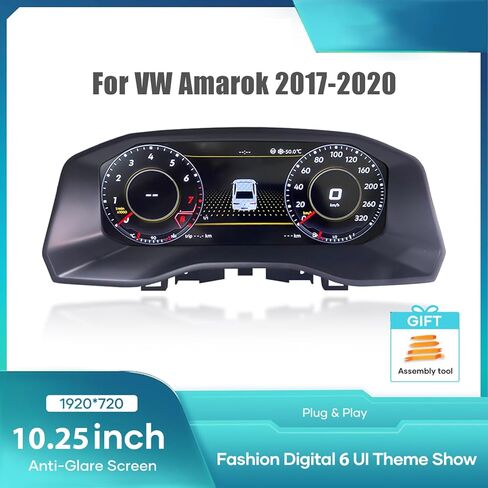 12.3 inch Digital Dash Instrument Cluster for Amarok 2010-2016,Polo 6R 2008-2016，Vento Digital Cluster Instrument Speedometer Replacement, Digital Gauge Cluster, Cluster Replacement A in Saudi Arabia