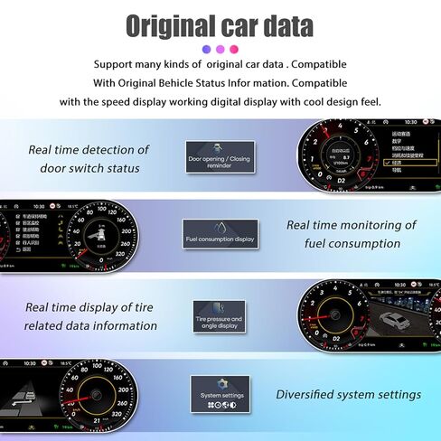 12.3 inch Digital Dash Instrument Cluster for Amarok 2010-2016,Polo 6R 2008-2016，Vento Digital Cluster Instrument Speedometer Replacement, Digital Gauge Cluster, Cluster Replacement A in Saudi Arabia