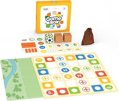 Game Box with 5 Programming Board Games for Coding Set & Pro Set, Education Add-on with Rich Learning Materials for Kids Aged 4-10 in Kuwait