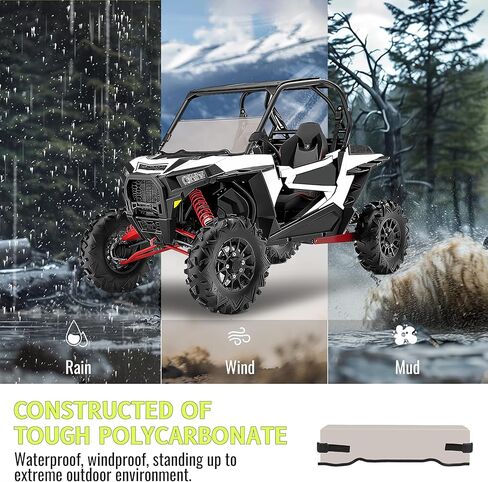 Tinted Half Windshield Compatible with 2015-2018 Polaris RZR S 900 / 4 900 / 900 XC / S 1000 / XP 1000 / XP 4 1000 / Turbo (2 & 4 seat) in Saudi Arabia