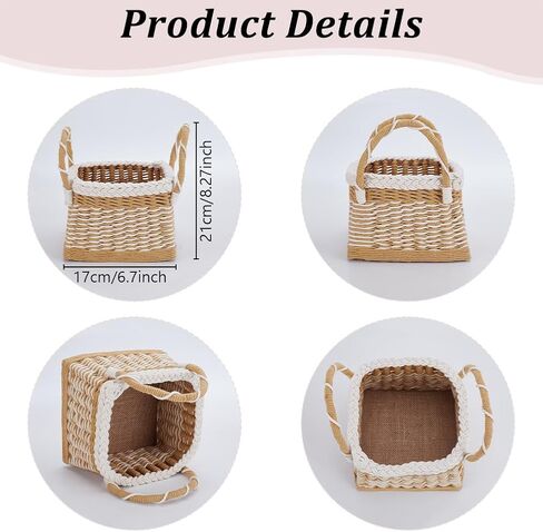 FREEBLOSS Woven Basket Kit - DIY Basket Weaving Supplies - Rustic Style - Adults - Not Foldable in Saudi Arabia