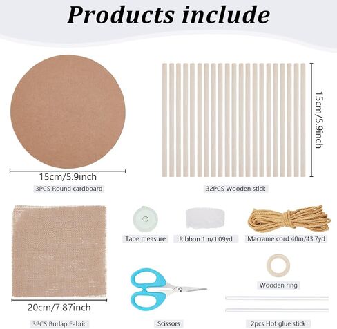 FREEBLOSS Woven Basket Kit Round Cardboard Woven Basket Kit DIY Woven Basket Set Macrame Cord Woven Basket Kit for Beginners Basket Weaving Supplies Basket Weaving Kits for Adults in Saudi Arabia