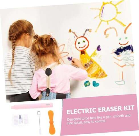 Electric Eraser Kit for Artists and Students Portable Battery Operated Pencil Eraser with Refills Fine Detail Control for Sketching Painting and Drafting Safe Material Random Color in Saudi Arabia