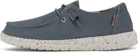 HEYDUDE Women’s Wendy Metallic Sparkle Slip-On Shoes, Black/White, Size 10 in Saudi Arabia