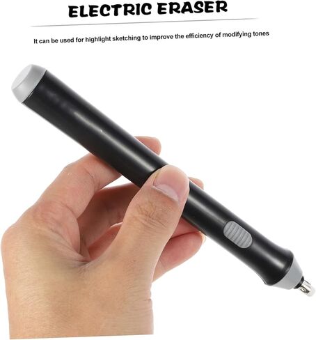 GALPADA Electric Eraser for Artists Lightweight Auto Drawing Modification Tool Precision Erasing for Sketching Drafting Students and Professionals Black Without Battery in Saudi Arabia