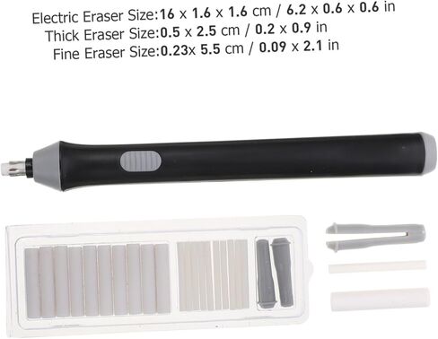 GALPADA Electric Eraser for Artists Lightweight Auto Drawing Modification Tool Precision Erasing for Sketching Drafting Students and Professionals Black Without Battery in Saudi Arabia