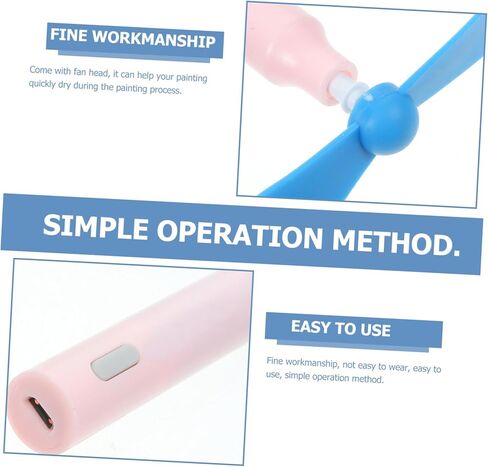 NUOBESTY Electric Eraser for Students with Fan and Stirrer Pencil Erasers for Sketching Drawing and Homework Cleanup Easy to Use and Store with Adapters Pink Random Color in Saudi Arabia