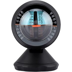 QANYEGN Car Vehicle Inclinometer, Dashboard Altimeter Slope Indicator, Meter Level Tilt Gauge, Road Safety Instrument