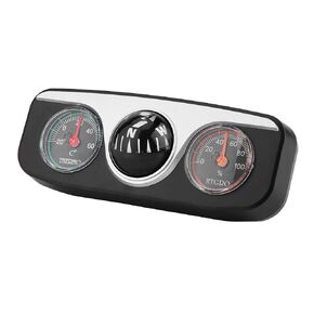 Car Hygrometer with Self-Adhesive Tape 3 in 1 Guide Ball Truck Car Compass, Direction Compass Accurate Readout Navigation Compass, for Outdoor Travel