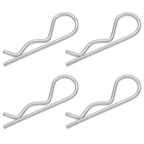 Bonsicoky 4Pcs R Clips Hitch Pins Clips, Stainless Steel Retaining Cotter Pins Spring Clip Hair Pins for Tractor, Lawn Trailer, Truck Tow Bar - M3.5 x 75mm