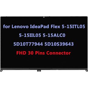 15.6 بوصة بديل لجهاز Lenovo IdeaPad Flex 5-15ITL05 5-15IIL05 5-15ALC05 82HV 82HT 81X3 5D10S39644 UHD 4K IPS LCD شاشة تعمل باللمس مع لوحة (موصل 3840x2160-40Pin)