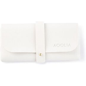 AOOLIA Foldable Eyeglasses Sunglasses Case, Men Women Leather Magnetic Clamshell Glasses Protection Case