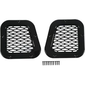 Side Hood Air Vent Grille Cover Front Side Air Intake Vent Grille Cover Decoration Glossy Black Compatible with Defender 2004?2019