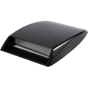 Bonnet Vent Cover丨 Console Parts丨 Car Decorative Air Flow Intake Scoop Bonnet Vent Sticker Cover Hood Carbon Fiber(Silver)
