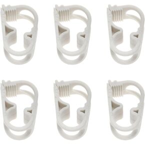 Dsjnf 1/4 "-1/2" pipe outer diameter close hose clamp Adjustable clamp Water flow control clamp, white -6pcs