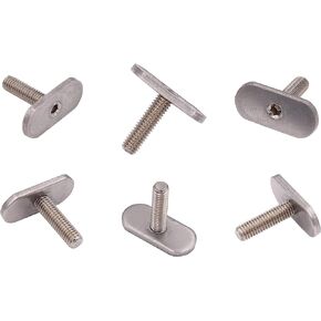 6pcs 304 Stainless Steel M6 Threads Kayak Rail/Track Screws & Track Nuts T Bolt Hardware Gear Mounting Accessories Kit,Kayak Rail Track Accessories for Kayaks Canoes Boats Rails