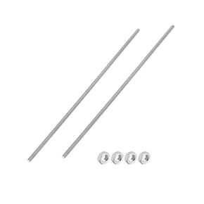 Awclub Fully Threaded Rod - 10pcs M3 x 200mm 304 Stainless Steel Threads Bar Studs Rods, 20pcs M3 x 0.5mm Metric Coarse Thread Hex Nuts