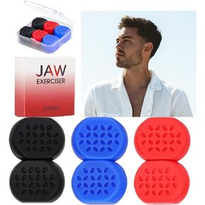 LADYPONYCSC Jaw Exerciser for Stronger and Defined Jawline, 3 Resistance Levels Silicone Jawline Shaper, Sculpt and Define Your Jawline, Say Goodbye to Double Chin, Enhance Your Facial Appearance