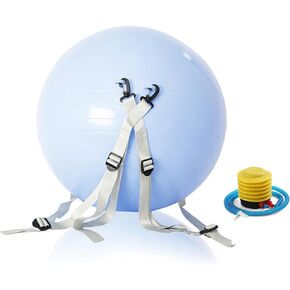 LINGHGD Somersault Auxiliary Ball, Backflip Ball Anti Slip Stretch Yoga Ball with Adjustable Straps Somersault Ball, Shoulder Ball for Backflip Training, Yoga, Fitness Exercises