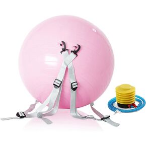 LINGHGD Somersault Auxiliary Ball, Backflip Ball Anti Slip Stretch Yoga Ball with Adjustable Straps Somersault Ball, Shoulder Ball for Backflip Training, Yoga, Fitness Exercises