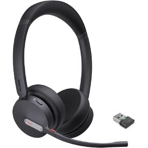 Yealink BH70 UC Wireless Bluetooth Headset with Microphone for Work, up to 35h Talking Battery Life, 3-Mic Noise Cancellation Headsets for Computer, 147g Lightweight Headphone for Open Office, USB-A