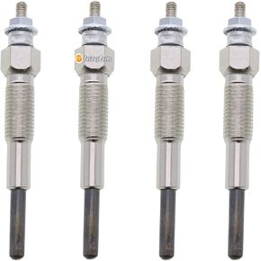 FridayParts 4 Pcs Glow Plugs Compatible for Skid steer Loader Bobcat 843 Gehl SL5620 SL5625 5620 5625 Replacement
