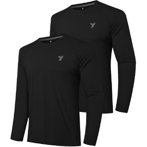 Youper 2-Pack Youth Performance Shirt, UPF 50+ Dry Fit Athletic Long Sleeve T Shirts for Boys & Girls