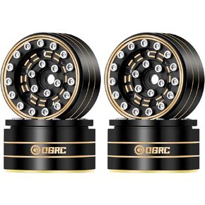 OGRC 1.0 Brass Beadlock Wheels Negative Offset 3.15mm Rims RC Heavy Wheels for TRX4M SCX24 Gladiator Bronco C10 JLU Deadbolt 1/18 1/24 RC Crawler Car