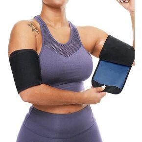 Arm Trimmers for Women Pair Sauna Sweat Arm Shaper Bands Adjustable Compression Sleeves Wraps For Sports Workout