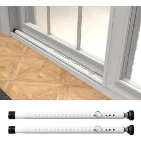 Sliding Door Security Bar 18"-51", Adjustable Sliding Door Lock Security Bar, Window Security Bars Inside for Sliding Glass Door Home Apartment Safety, Burglar Proof - Black