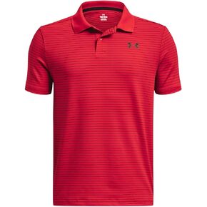 Under Armour Boy's Performance Novelty Polo (Big Kids) Red/Black/Black SM (8 Big Kid)