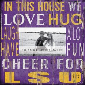 Fan Creations LSU 10x10 in This House Frame, Multicolored