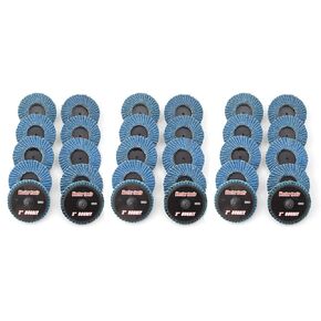 VCT (30pk 2" Inch 80 Grit Flap Sanding Disc Wheels Type R-Lock Twist Lock Disk Includes Free R-Lock Mandrel