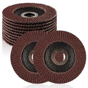 WENHUALI 20 Pcs Flap Discs Aluminum Oxide, 7/8" Auto Body Sanding Grinding Wheel for Angle Grinder, 4 1/2" Sanding Grinding Wheels(80 Grit)