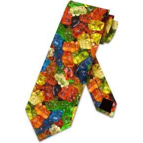 Three Rooker Gummy Bear Ties Mens Candy Mens Neck Tie