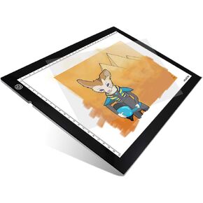 HUION A4 LED Light Pad Tracing Light Box سطوع قابل للتعديل يعمل بالتيار المتردد - 12.2 × 8.27 بوصة in Kuwait