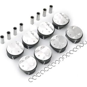 مجموعة حلقات المكابس 8 قطع من COPACHI 11257542292 متوافقة مع BMW E60 E61 E63 E64 E65 E66 E53 E70 550i 650i 750i X5 N62B48 N62TUB48 V8 أجزاء ما بعد السوق
