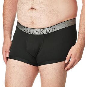 Calvin Klein Men's Customized Stretch Low Rise Trunks, Black, Medium