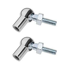 YINETTECH 2PCS M10 Rod End Ball Bearing with Stud Center Distance 25mm Right-Hand Female Thread Silver Used in Machinery Power Tools Automation Equipment