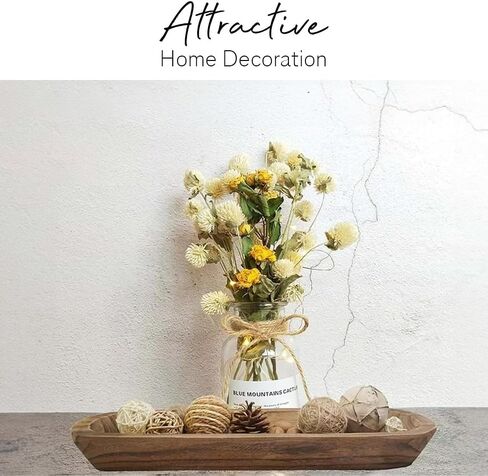 HumbleCraft Wood Dough Bowl Hand-carved Wooden Trays for Decor - Natural Wood, Decorative Bowls for Home Decor, Dining & Living Room for Decoration in Saudi Arabia