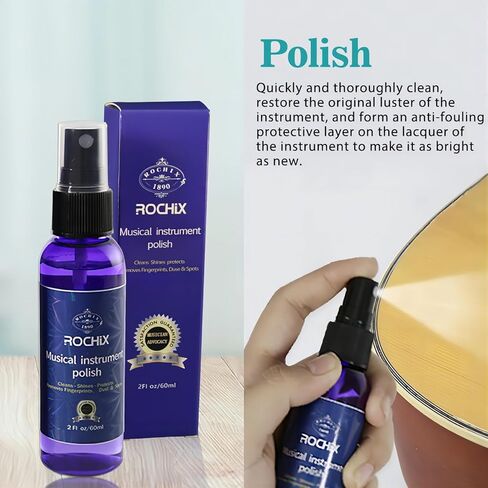 طقم تنظيف العناية بمنظف الجيتار، طقم صيانة 11 حزمة، شمع العسل، طلاء، زيت الليمون، زيت الخيط، حافظة الخيط، قلم حماية الخيط (لون عشوائي)، اللفاف، أوتار الجيتار، فرشاة الخيط، قطعة قماش للتنظيف، الحقيبة in Kuwait