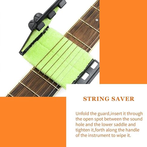 طقم تنظيف العناية بمنظف الجيتار، طقم صيانة 11 حزمة، شمع العسل، طلاء، زيت الليمون، زيت الخيط، حافظة الخيط، قلم حماية الخيط (لون عشوائي)، اللفاف، أوتار الجيتار، فرشاة الخيط، قطعة قماش للتنظيف، الحقيبة in Kuwait