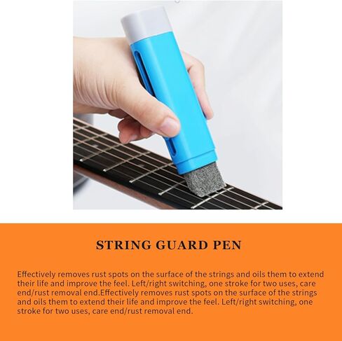 طقم تنظيف العناية بمنظف الجيتار، طقم صيانة 11 حزمة، شمع العسل، طلاء، زيت الليمون، زيت الخيط، حافظة الخيط، قلم حماية الخيط (لون عشوائي)، اللفاف، أوتار الجيتار، فرشاة الخيط، قطعة قماش للتنظيف، الحقيبة in Kuwait