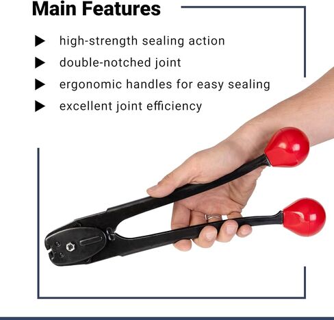 IDL Packaging C-3105 Double-Notched Front-Action Sealer/Crimper for 5/8" Steel Strapping - Hard and Durable Steel Construction - Professional Gear with High-Strength Sealing Action in Saudi Arabia