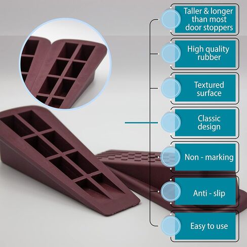 Door Wedge Stopper Door Stops for Floor-Door Stop Wedge Rubber Door Stop Pack of 4 Door Stopper Wedge(Black) Easy Solution for Hotel Home Office Residential Commercial Use in Saudi Arabia