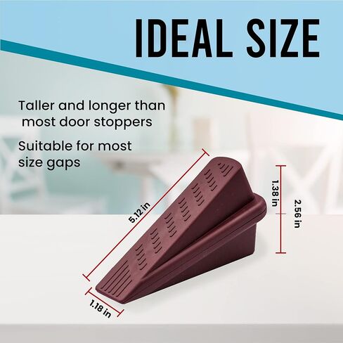Door Wedge Stopper Door Stops for Floor-Door Stop Wedge Rubber Door Stop Pack of 4 Door Stopper Wedge(Black) Easy Solution for Hotel Home Office Residential Commercial Use in Saudi Arabia