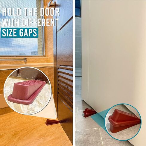 Door Wedge Stopper Door Stops for Floor-Door Stop Wedge Rubber Door Stop Pack of 4 Door Stopper Wedge(Black) Easy Solution for Hotel Home Office Residential Commercial Use in Saudi Arabia