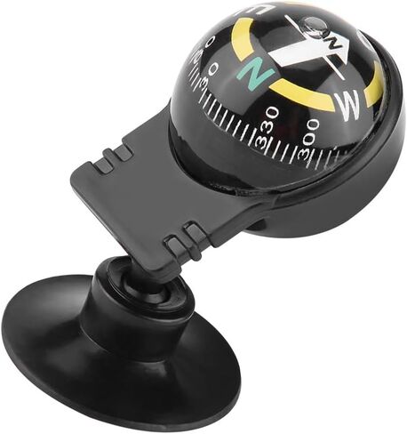 بوصلة تثبيت على لوحة القيادة، كرة توجيه تشير إلى الاتجاه مثالية للعثور على الاتجاه، بوصلة حامل لوحة القيادة العالمية لمعظم شاحنات القوارب والسيارات in Kuwait