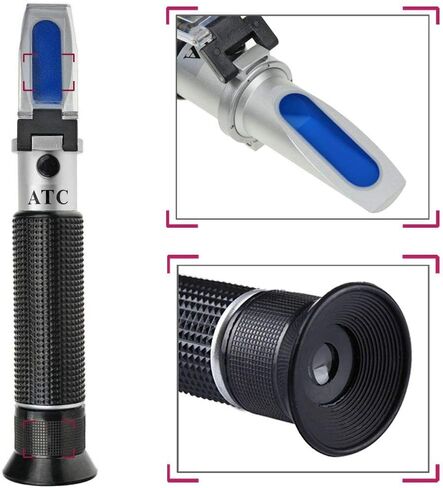 مقياس انكسار الكحول المحمول 0-80%. قياس نسبة حجم الكحول لإنتاج المشروبات الكحولية قياس الكحول الروحي الإيثانول مع الماء المشروبات المقطرة in Kuwait